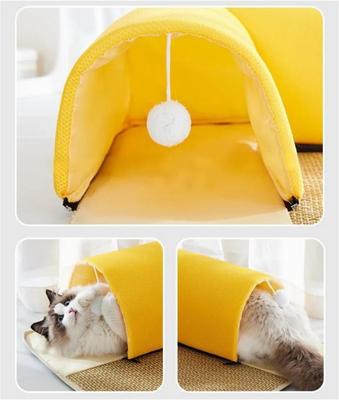 Show full view: NonoPets Indoor Cat & Small Animal Bed Play Tunnel, Yellow, 20 x 20-in slide 7 of 7