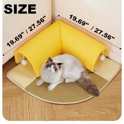 Show full view: NonoPets Indoor Cat & Small Animal Bed Play Tunnel, Yellow, 20 x 20-in slide 4 of 7