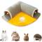 Show in main carousel: NonoPets 3-in-1 Durable Polyester Cooling Bed Cat, Rabbit & Hamster Tunnel & Play Mat with Blanket, Yellow/Blue, Large slide 3 of 6