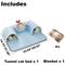 Show in main carousel: NonoPets 3-in-1 Durable Polyester Cooling Bed Cat, Rabbit & Hamster Tunnel & Play Mat with Blanket, Blue, Medium slide 3 of 5