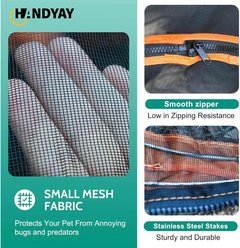 NonoPets 6-in-1 Outdoor Portable Dog, Cat & Small Animals Playpen with Tunnel, Black slide 2 of 6