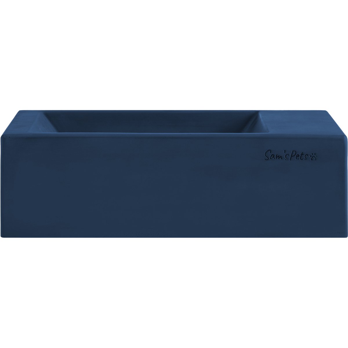 Sam's Pets 13-in Duke Non-Skid Elevated Dog Bowl, 8-cup, Navy Blue