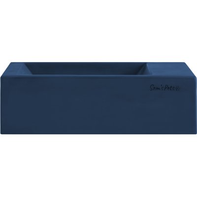 Sam's Pets Sam's Pets 13-in Duke Non-Skid Elevated Dog Bowl, 8-cup, Navy Blue