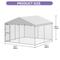 Show in main carousel: Wooflex Outdoor Heavy Duty Playpen Cage Enclosure Dog Run Kennel with Waterproof Cover Steel, Silver, 10 x 10-ft slide 2 of 6