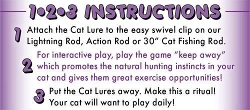 Show full view: Cat Lures Wooly Feather Mouse Teaser Cat Toy, 3 count slide 4 of 5