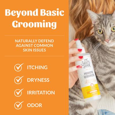 Show full view: Skout's Honor Probiotic Honeysuckle Daily Use Cat Deodorizer, 8-fl oz bottle slide 4 of 11