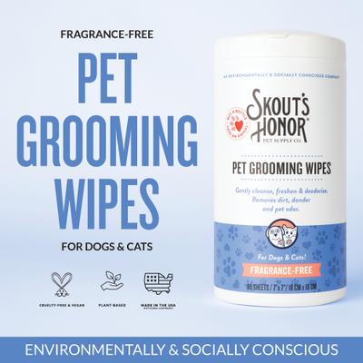 Show full view: Skout's Honor Dog, Cat & Small Pet Grooming Wipes, 80 count slide 4 of 11