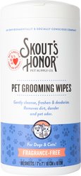 Skout's Honor Dog, Cat & Small Pet Grooming Wipes, 80 count