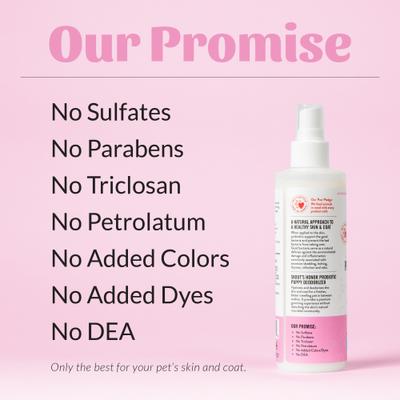 Show full view: Skout's Honor Happy Puppy Probiotic Daily Use Cat & Dog Deodorizing Spray, 8-fl oz bottle slide 8 of 11