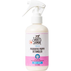 Skout's Honor Happy Puppy Probiotic Daily Use Cat & Dog Hair Detangler, 8-fl oz bottle