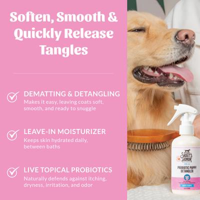 Show full view: Skout's Honor Happy Puppy Probiotic Daily Use Cat & Dog Hair Detangler, 8-fl oz bottle slide 3 of 11