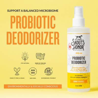 Show full view: Skout's Honor Probiotic Honeysuckle Daily Use Pet Deodorizer, 8-fl oz bottle slide 3 of 12