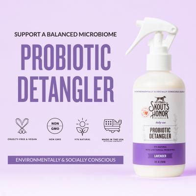 Show full view: Skout's Honor Probiotic Lavender Dog Detangler, 8-fl oz spray slide 2 of 11