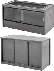 New Age Pet ECOFLEX 120g Reptile Enclosures Setup with Versa Stand, Grey