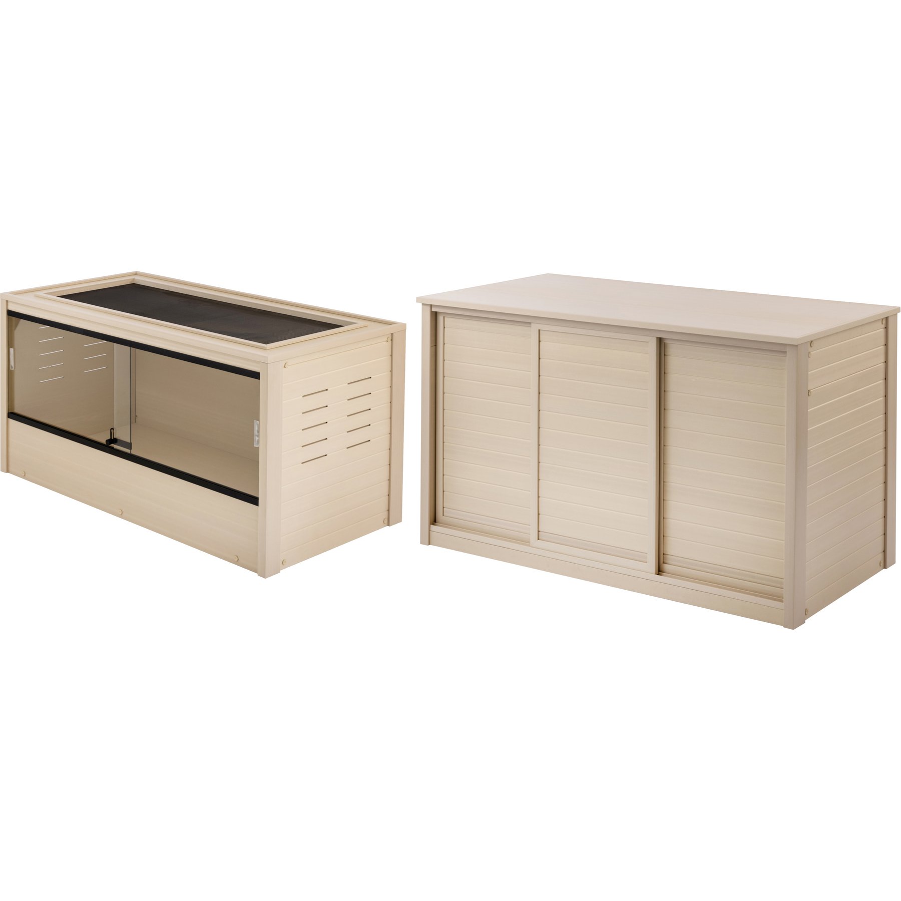 New Age Pet ECOFLEX 120g Reptile Enclosures Setup with Versa Stand, Maple