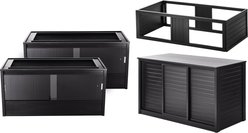 New Age Pet ECOFLEX Two 120g Reptile Enclosures Setup with Versa Stand, Black