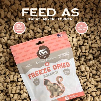 Show full view: Smart Cookie Barkery Salmon Grain-Free Freeze-Dried Cat Treats, 1-oz bag slide 7 of 9