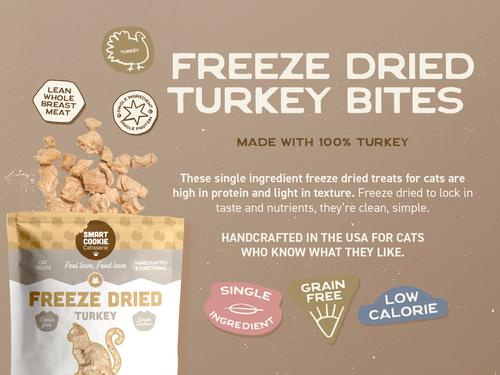 Show full view: Smart Cookie Barkery Turkey Grain-Free Freeze-Dried Cat Treats, 1-oz bag slide 6 of 7