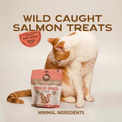 Show full view: Smart Cookie Barkery Salmon Grain-Free Freeze-Dried Cat Treats, 1-oz bag slide 8 of 9