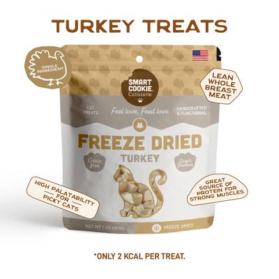Show full view: Smart Cookie Barkery Turkey Grain-Free Freeze-Dried Cat Treats, 1-oz bag slide 4 of 7
