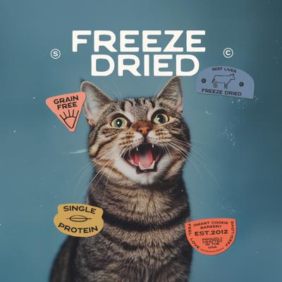 Show full view: Smart Cookie Barkery Beef Liver Grain-Free Freeze-Dried Cat Treats, 1-oz bag slide 6 of 9