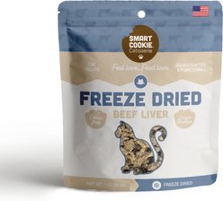 Smart Cookie Barkery Beef Liver Grain-Free Freeze-Dried Cat Treats, 1-oz bag