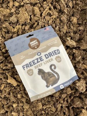 Show full view: Smart Cookie Barkery Beef Liver Grain-Free Freeze-Dried Cat Treats, 1-oz bag slide 4 of 9