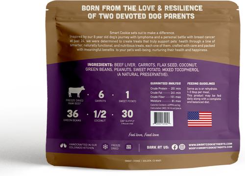 Show full view: Smart Cookie Barkery Dinner Dog Food Topper, 7-oz bag slide 3 of 7