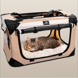 PetLuv Premium Soft-Sided Cat & Dog Carrier, Tan, Large