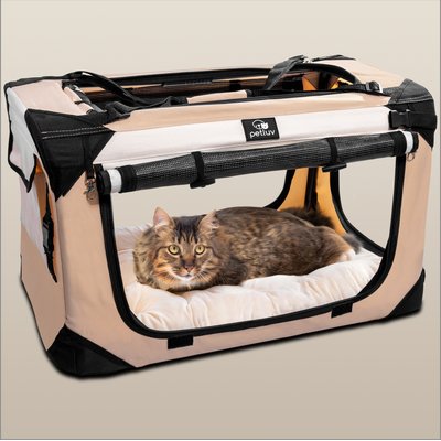 PetLuv PetLuv Premium Soft-Sided Cat & Dog Carrier, Tan, Large