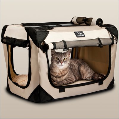 PetLuv PetLuv Premium Soft-Sided Cat & Dog Carrier, Tan, Small