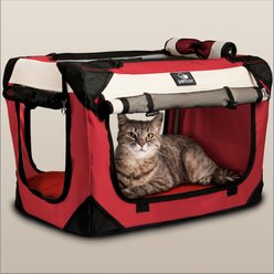 PetLuv Premium Soft-Sided Cat & Dog Carrier, Red, Small