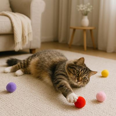 Show full view: Pet Fit For Life Foam Cat Ball Toy, Multicolor, Medium, 50 count slide 4 of 6