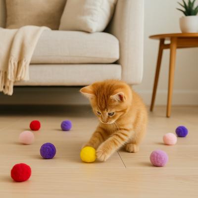 Show full view: Pet Fit For Life Foam Cat Ball Toy, Multicolor, Medium, 50 count slide 6 of 6