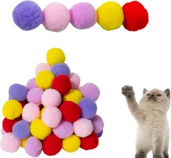Pet Fit For Life Foam Cat Ball Toy, Multicolor, Medium, 50 count