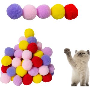 Pet Fit For Life Foam Cat Ball Toy, Multicolor, Medium, 50 count
