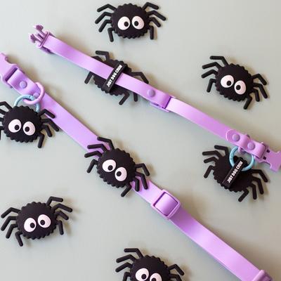 Show full view: Jiby Dog Crew Sooty the Spider Jiby Dog Charm Collar Accessory, Black slide 6 of 8