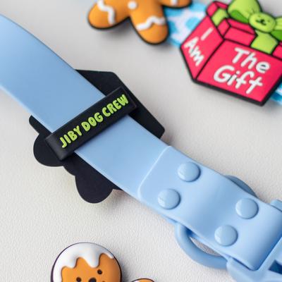 Show full view: Jiby Dog Crew Lil Gifty Jiby Dog Charm Collar Accessory, Green/Red slide 4 of 6