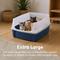 Show in main carousel: IRIS Open Top Cat Litter Box with Scatter Shield, XX-Large, Navy slide 6 of 8