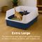 Show in main carousel: IRIS Open Top Cat Litter Box with Scatter Shield, XX-Large, Navy slide 5 of 8