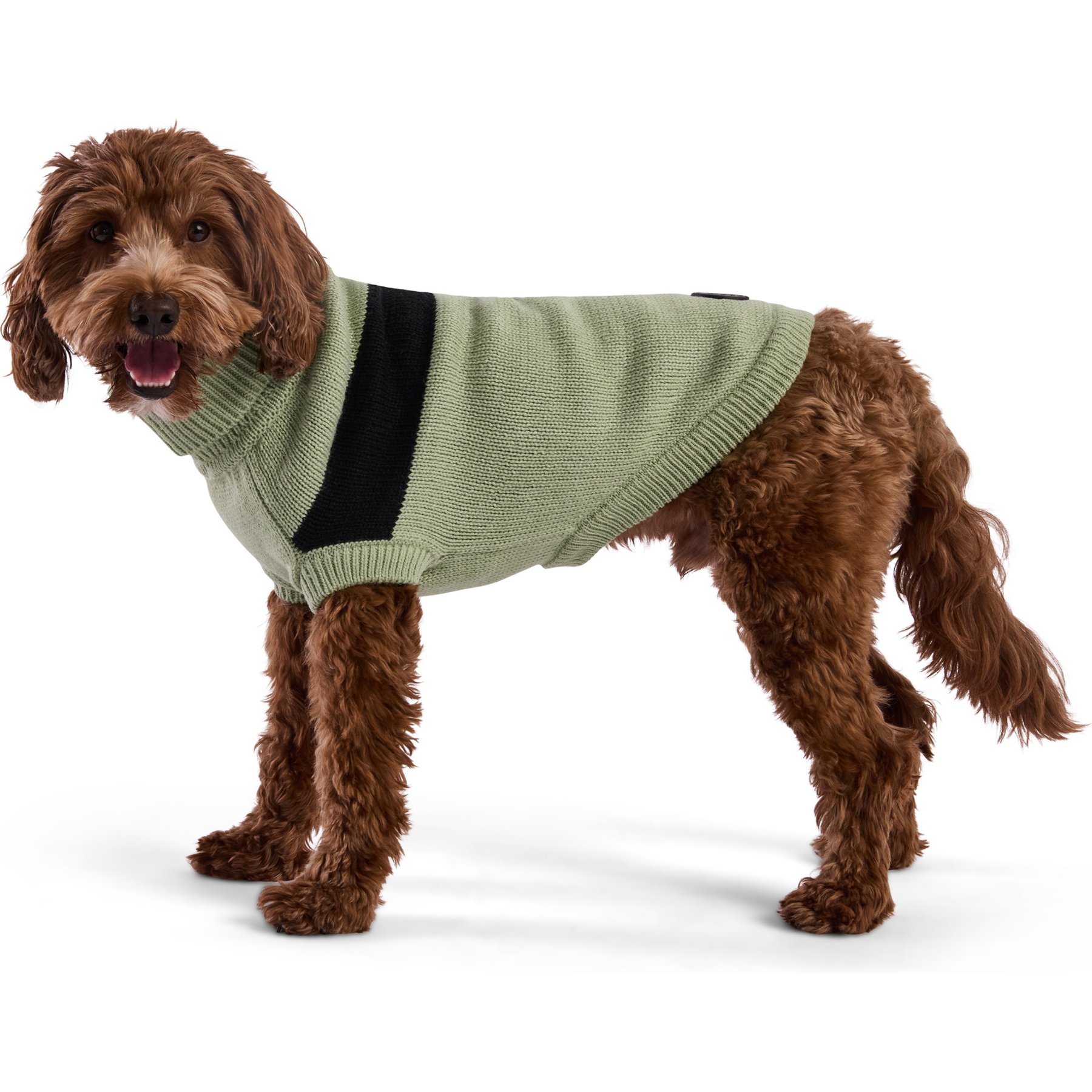 GF Pet Catalyst Solid Dog Sweater, Green, XXX-Large