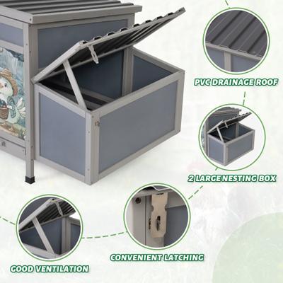 Show full view: Coziwow 2 Nesting Boxes Wooden Chicken Coop slide 5 of 9