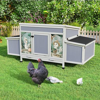 Show full view: Coziwow 2 Nesting Boxes Wooden Chicken Coop slide 7 of 9