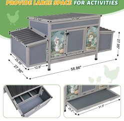 Coziwow 2 Nesting Boxes Wooden Chicken Coop slide 2 of 9