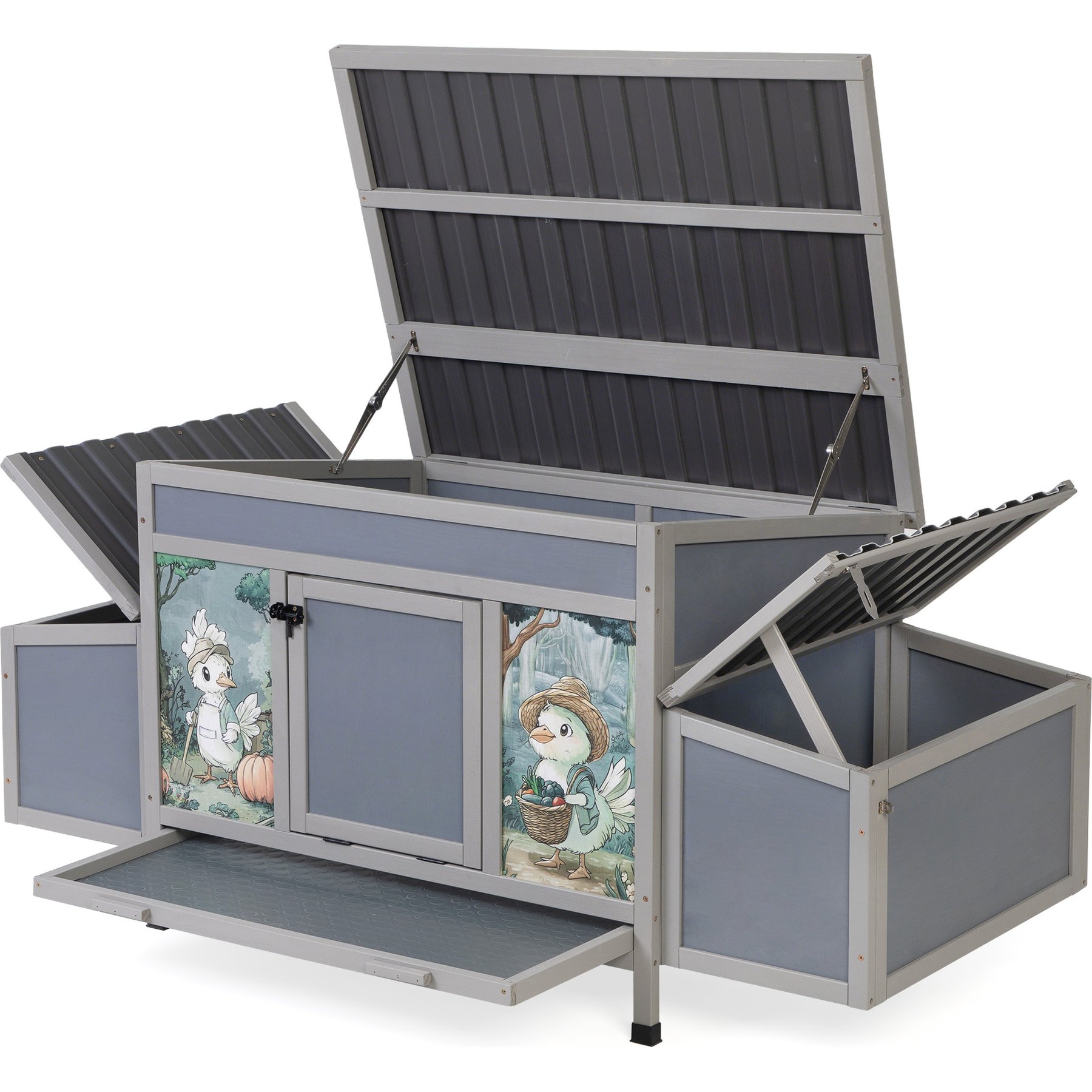 Coziwow 2 Nesting Boxes Wooden Chicken Coop