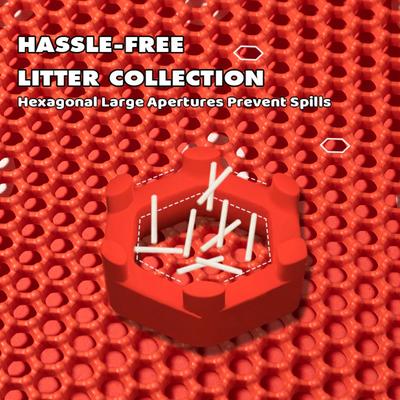 Show full view: Happy & Polly Double-Layer Strawberry Cat Litter Trapping Mat, 24 x 21-in slide 8 of 10