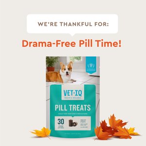 VetIQ Pill Treats Advanced Formula Soft Chews Chicken Flavored Dog Treats, 30 count