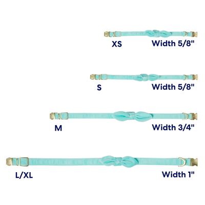 Show full view: Frisco Velvet Removable Bunny Tie Dog Collar, Turquoise, L/XL: 18 to 26-in neck, 1-in wide slide 5 of 10