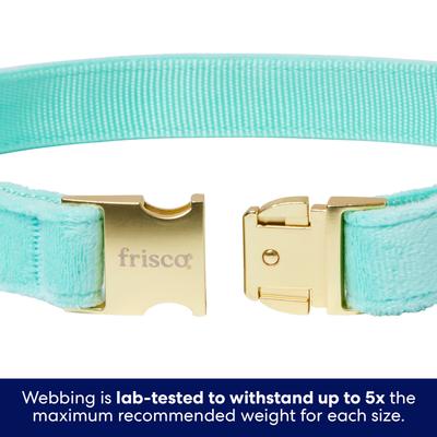 Show full view: Frisco Velvet Removable Bunny Tie Dog Collar, Turquoise, L/XL: 18 to 26-in neck, 1-in wide slide 4 of 10