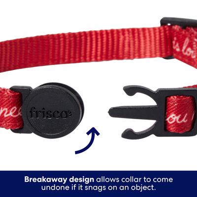 Show full view: Frisco Valentine's All You Need Is Love Collar Cat Collar with Bell, 8 to 12-in neck, 3/8-in wide slide 2 of 8